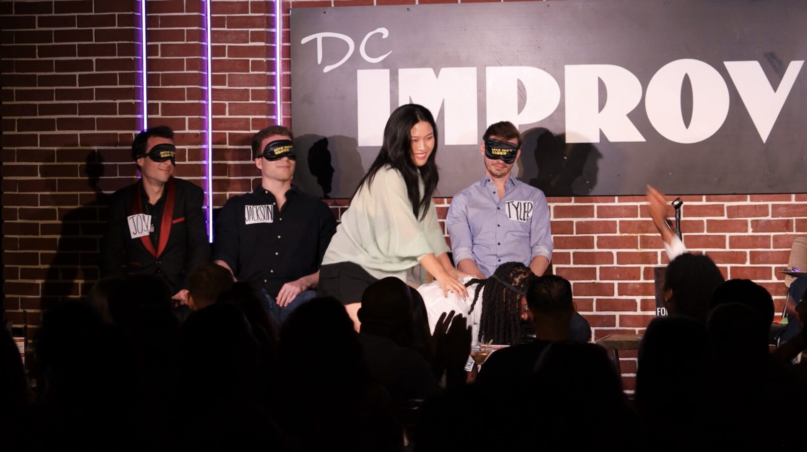 A Love Isn't Blind show, the audience cheering