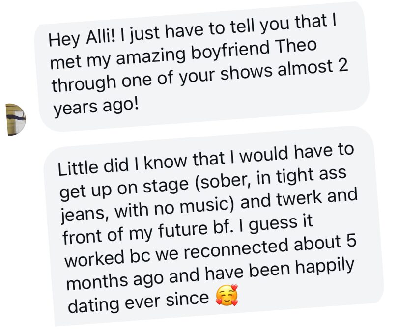 A message to Alli from someone who met at the show