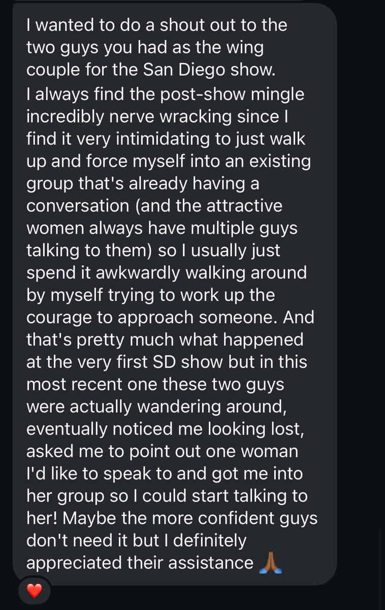 A message to Alli from someone who met at the show