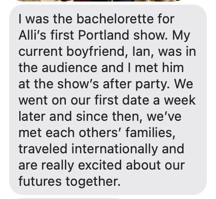 A message to Alli from someone who met at the show